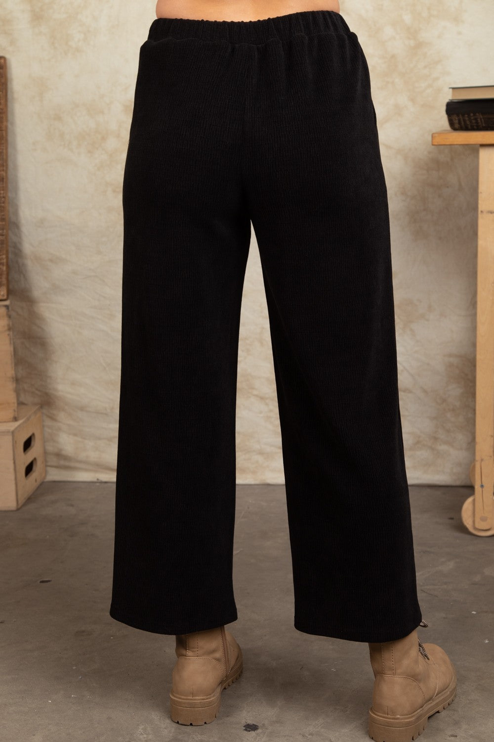 Corduroy Pintuck Solid Pants